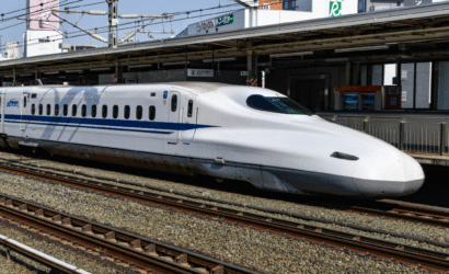 A Shinkansen bullet train