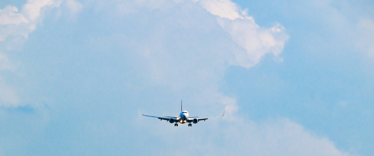 jet aircraft landing at Fukuoka Airport
