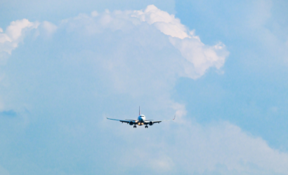 jet aircraft landing at Fukuoka Airport